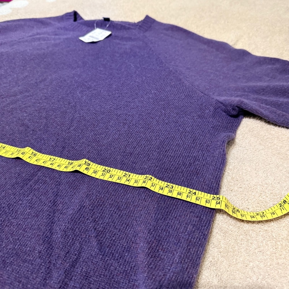 J.Crew Lambswool Blend Crewneck Sweater Men XXL Purple Raglan AA027 NWT - Picture 11 of 13
